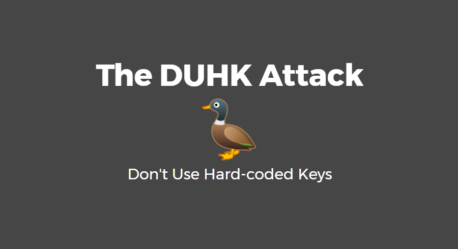 DONT USE HARD-CODED KEYS