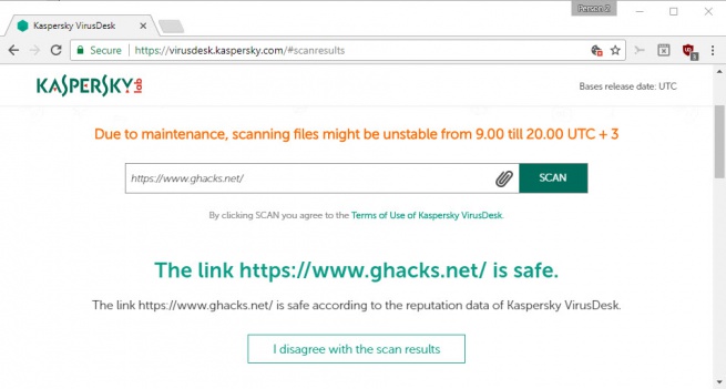 pagina web kaspersky