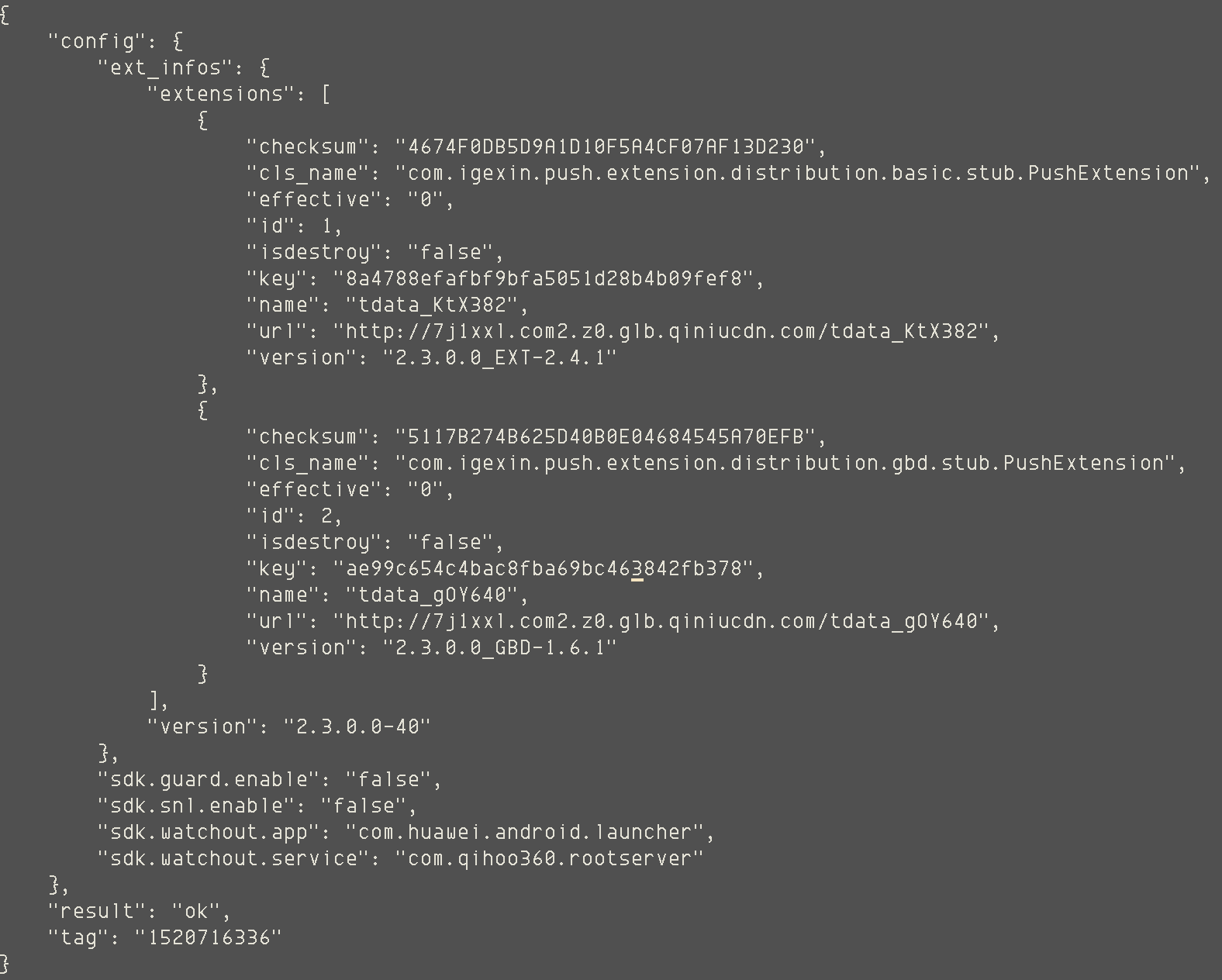 Respuesta API